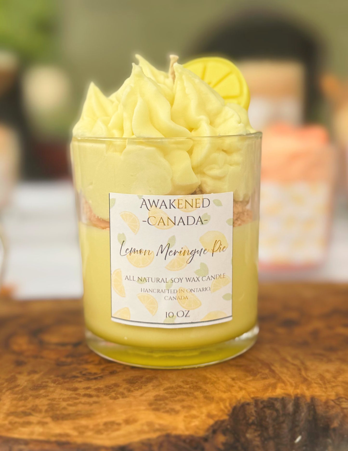 Lemon meringue pie soy wax candle