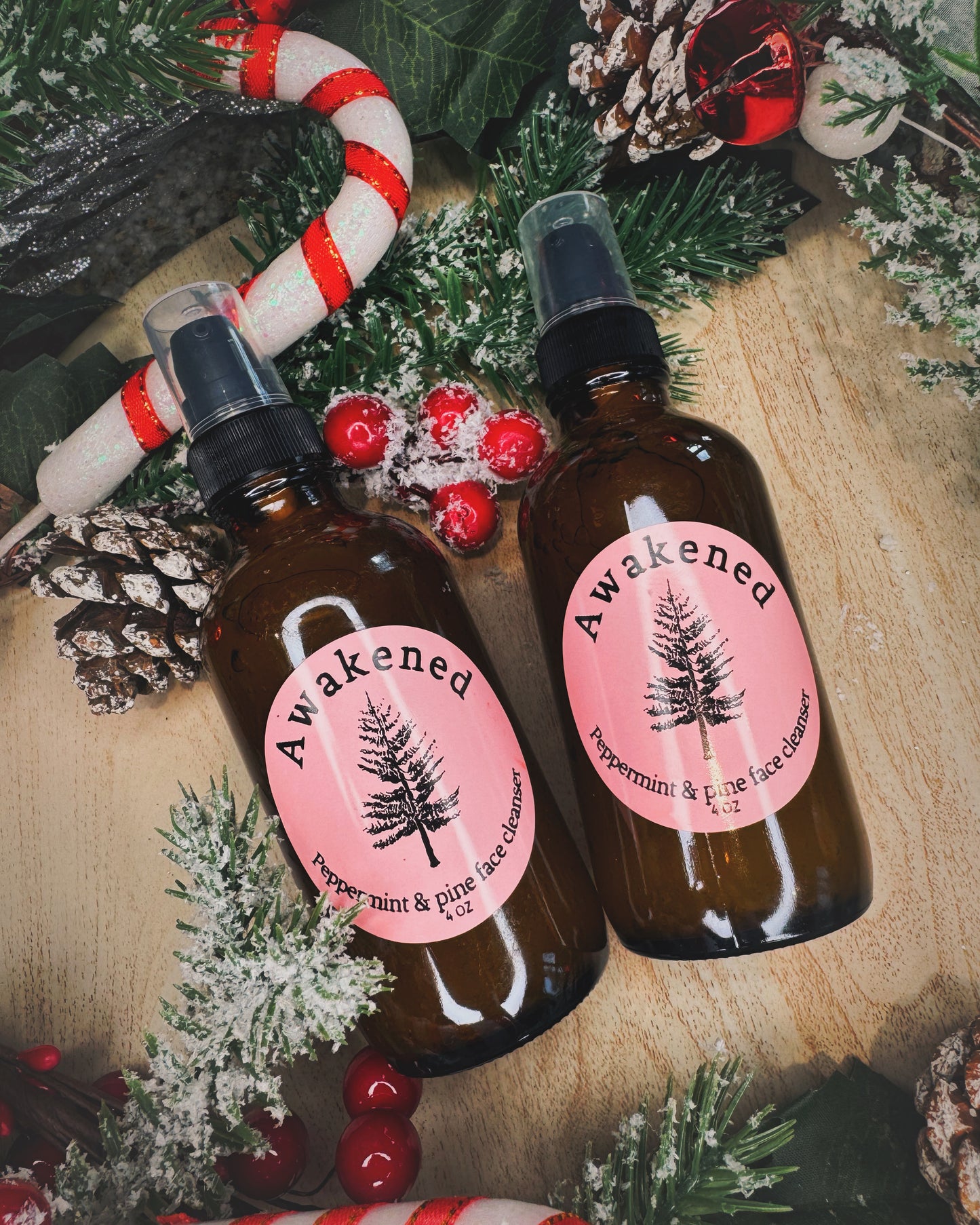 Peppermint & Pine organic face cleanser