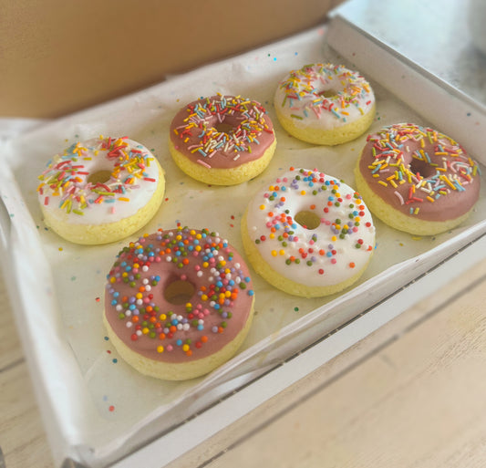 Mini donut bath bombs