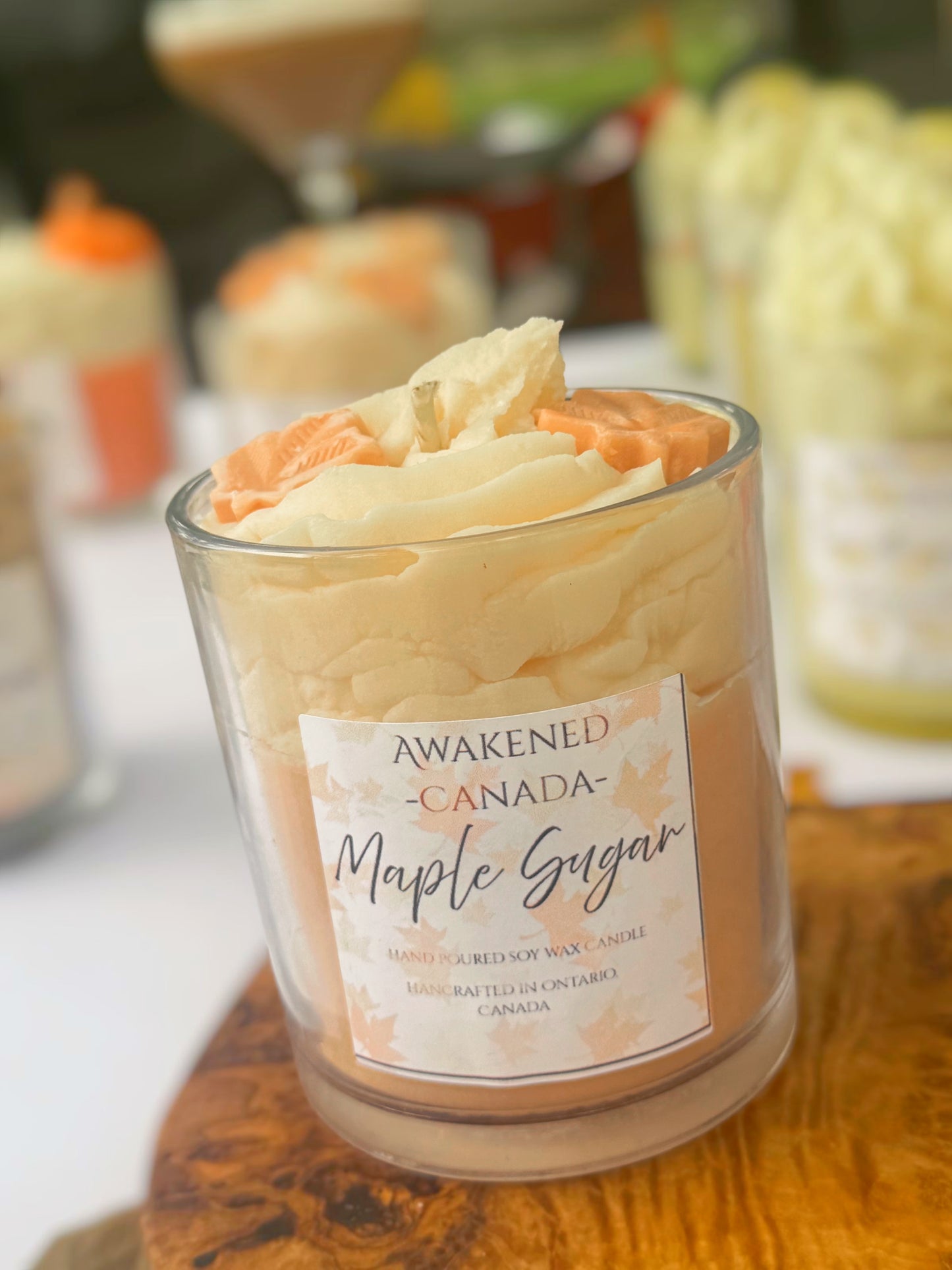 Maple sugar soy wax candle